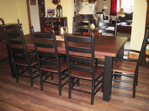 Walnut-Grove-Table-Shaker-Ladderback-Chairs