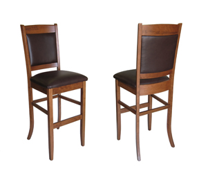 Franklin-30-in.-Bar-Chairs,-leather-seat-and-back